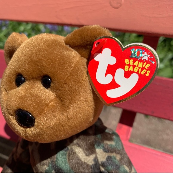 Ty Bundle of 2️⃣ Patriotic Bears 🇺🇸🐻 Spangle Beanie Buddy + Hero Beanie Baby - Picture 10 of 15